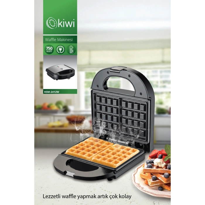 KİWİ KSM-2412W WAFFLE MAKİNESİ