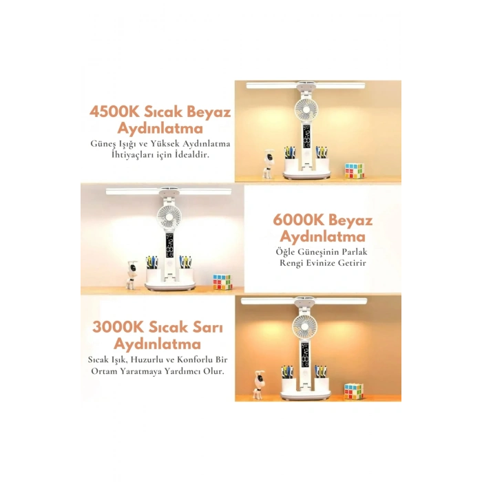 ADER T01 IŞIKLI MASA ÜSTÜ VANTİLATÖR