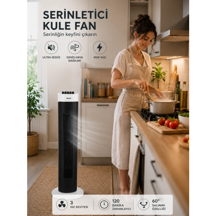 BOOD TF-82 KULE TİPİ VANTİLATÖR