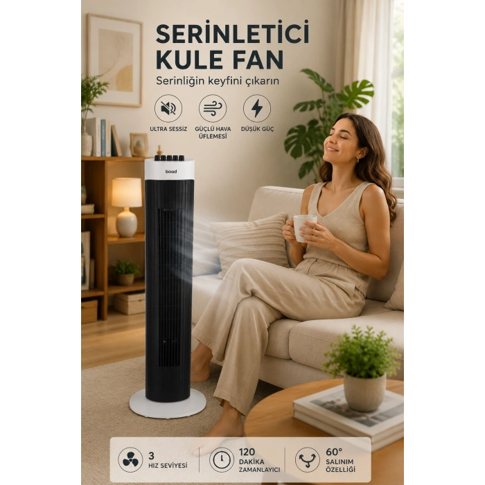 BOOD TF-82 KULE TİPİ VANTİLATÖR