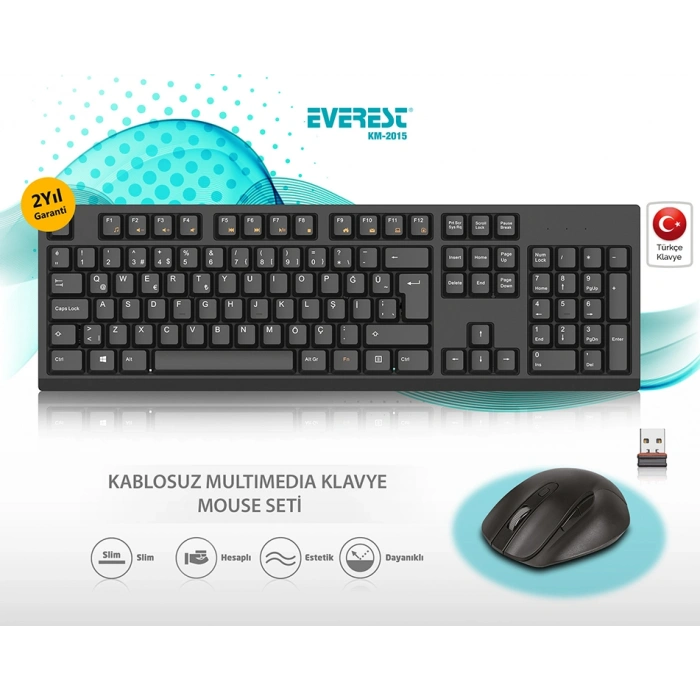 EVEREST KM-2510 KLAVYE MOUSE SET