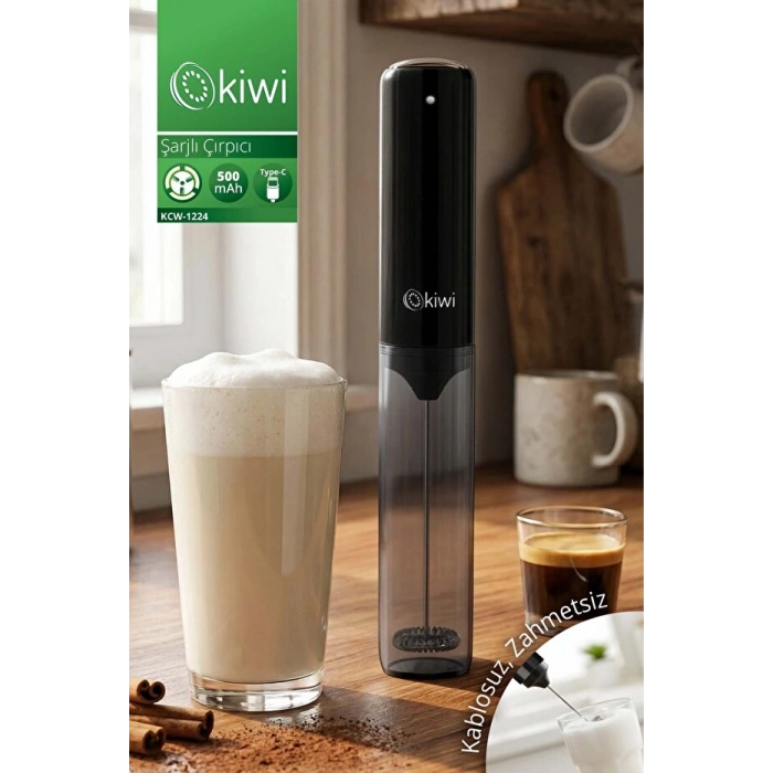KİWİ KCW-1224 ŞARJLI SÜT KÖPÜRTÜCÜ