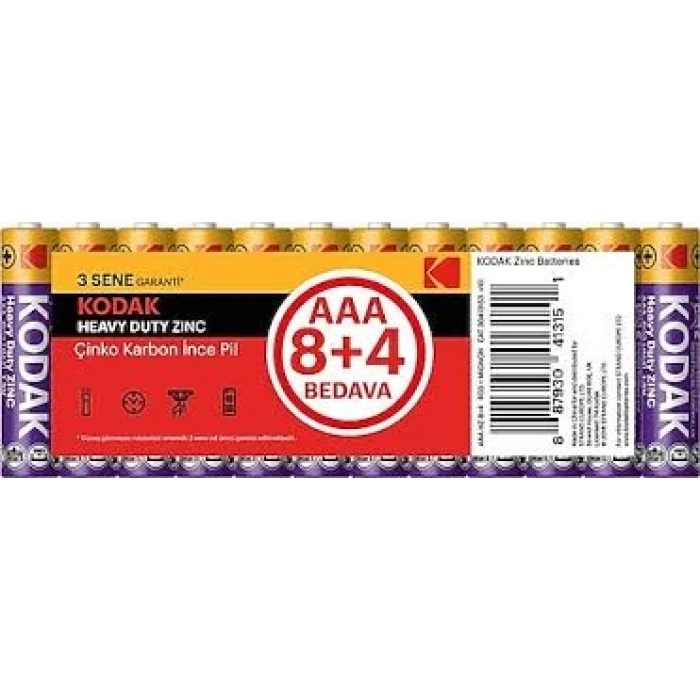 KODAK AAASHD 12Lİ İNCE PİL