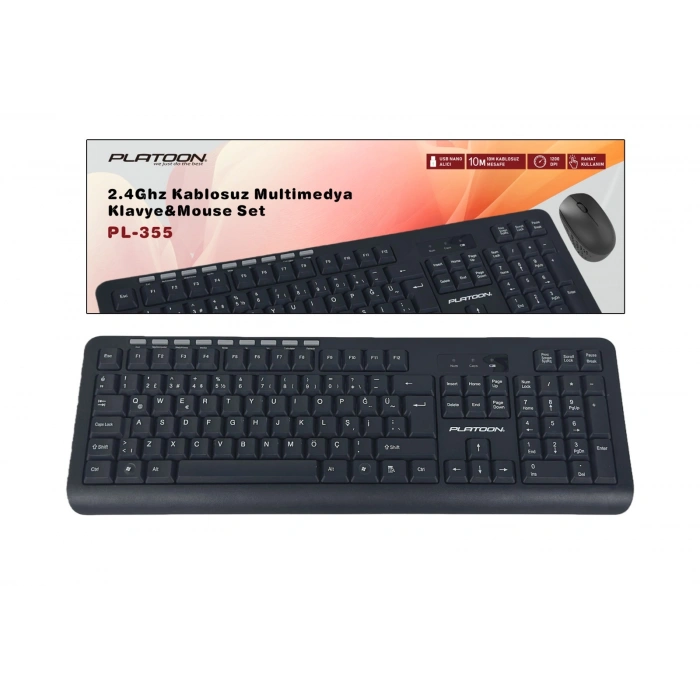 PLATOON PL-355 KABLOSUZ KLAVYE MOUSE SET
