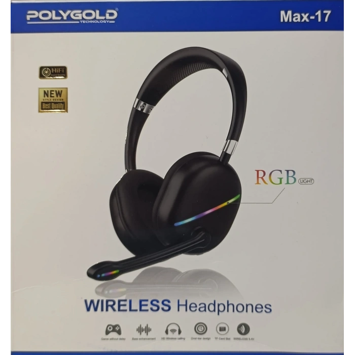 POLYGOLD MAX-17 BİLGİSAYAR KULAKLIK(KABLOSUZ)