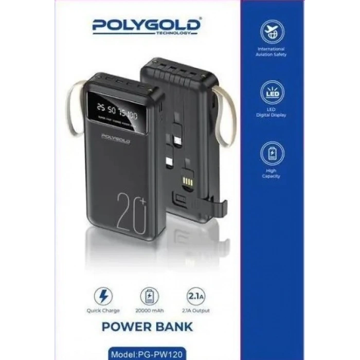 POLYGOLD PG-PW120 20.000MAH. POWERBANK