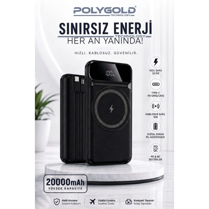 POLYGOLD PG-PW20+ 20.000 MAH POWERBANK