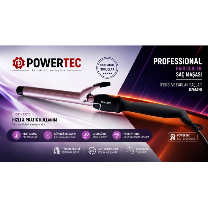 POWERTEC TR-25 25MM. SAÇ MAŞASI