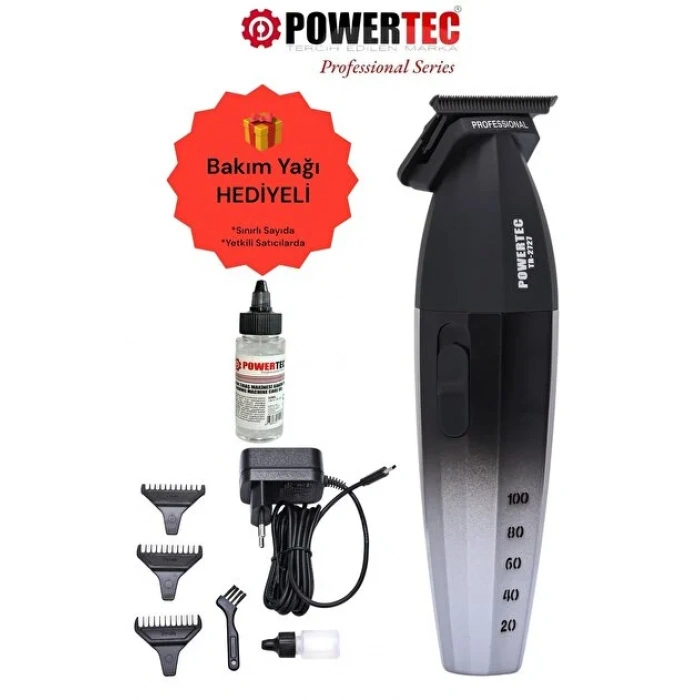 POWERTEC TR-2727 BLACK ŞARJLI SAÇ KESME
