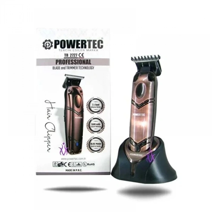 POWERTEC TR-2727 BLACK ŞARJLI SAÇ KESME