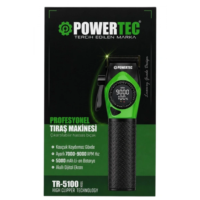 POWERTEC TR-5100 ŞARJLI SAÇ KESME