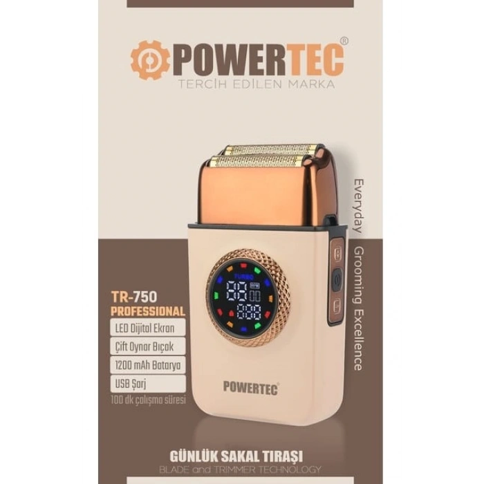 POWERTEC TR-750 DİGİTAL SAKAL KESME