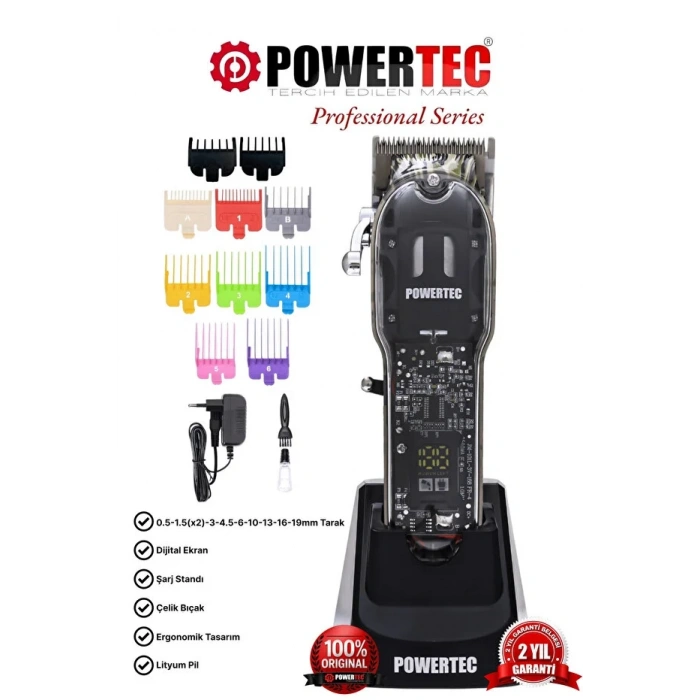 POWERTEC TR-8700 ŞARJLI SAÇ KESME