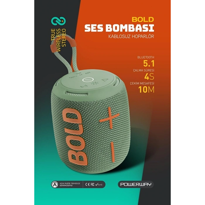 POWERWAY BOLD BLUETOOTH MÜZİK KUTUSU