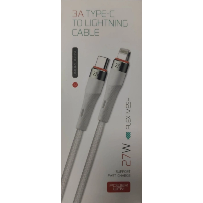 POWERWAY HC07 27W TYPE-C IPHONE KABLO