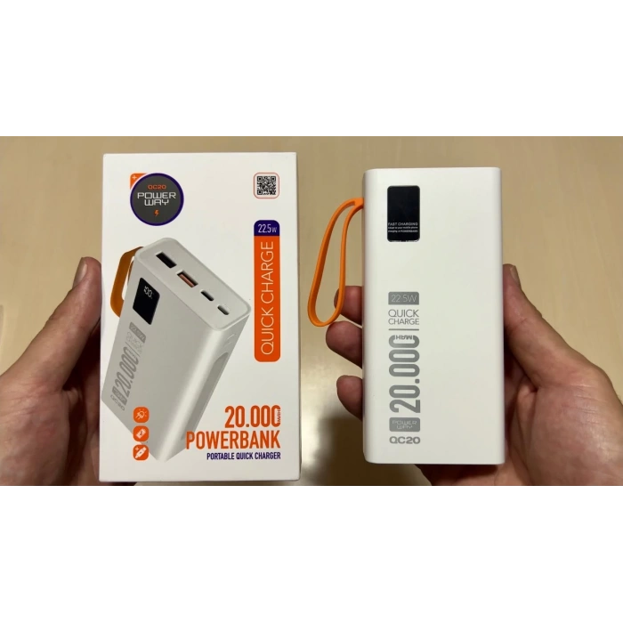 POWERWAY QC20 20.000MAH TURBO POWERBANK