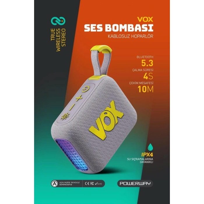 POWERWAY VOX BLUETOOTH MÜZİK KUTUSU