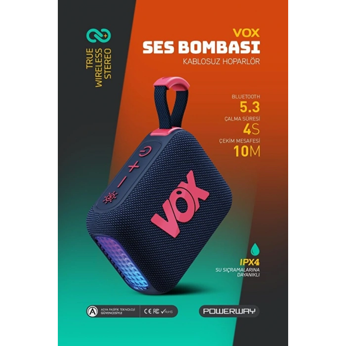 POWERWAY VOX BLUETOOTH MÜZİK KUTUSU