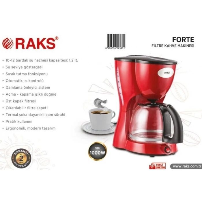 RAKS FORTE FİLTRE KAHVE MAKİNESİ