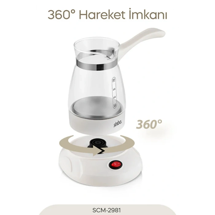 SİNBO SCM-2981 CAM CEZVE