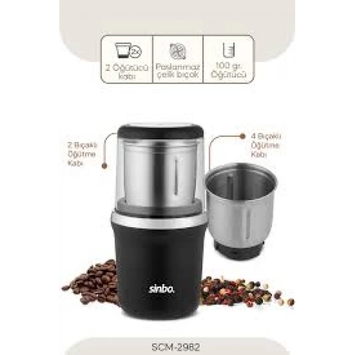 SİNBO SCM-2982 KAHVE BAHARAT ÖĞÜTÜCÜ