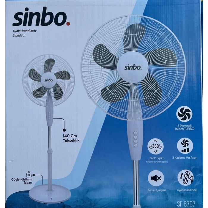 SİNBO SF-6797 YUVARLAK AYAK VANTİLATÖR