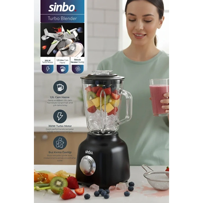 SİNBO SHB-7516 CAM TURBO BLENDER