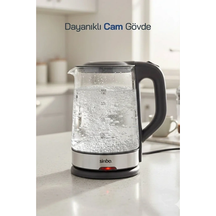 SİNBO SK-8032 CAM SU ISITICI