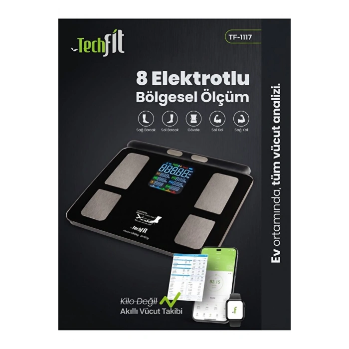 TECHFİT TF-1117 VÜCUT ANALİZLİ BASKÜL