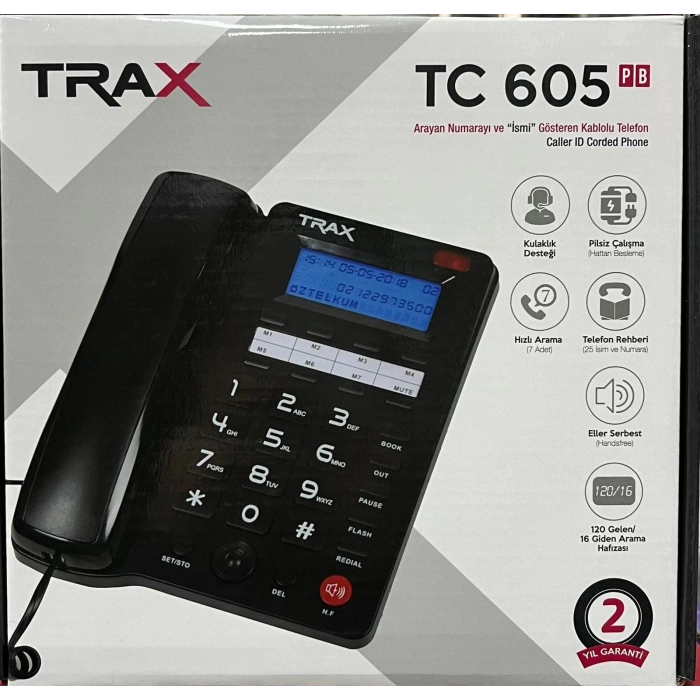 TRAX TC 605 EKRANLI MASA TELEFONU