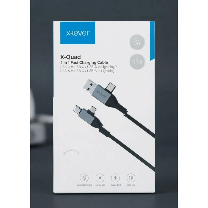 X-LEVEL XCC 8410 65W 4 İN 1 ŞARJ KABLOSU