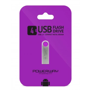 POWERWAY 4GB METAL FLASHBELLEK