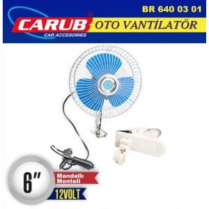 CARUB BR640 03 01 ARAÇ VANTİLATÖRÜ 12V 6 VANTUZLU