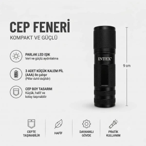 INTEX IN-18 PİLLİ EL FENERİ