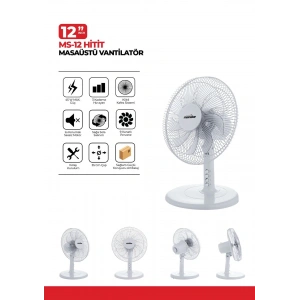 MARSSTAR MS-12 HİTİT 12 MASA VANTİLATÖR