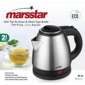 MARSSTAR MS-40 OTEL TİPİ KETTLE 1.2 LT