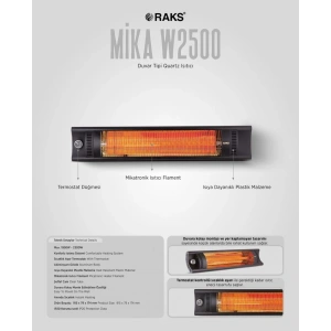 RAKS MİKA W2500 İNFRARED ISITICI