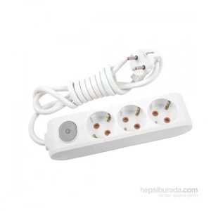 VİKO 3LÜ 5MT.ANAHTARLI GRUP PRİZ