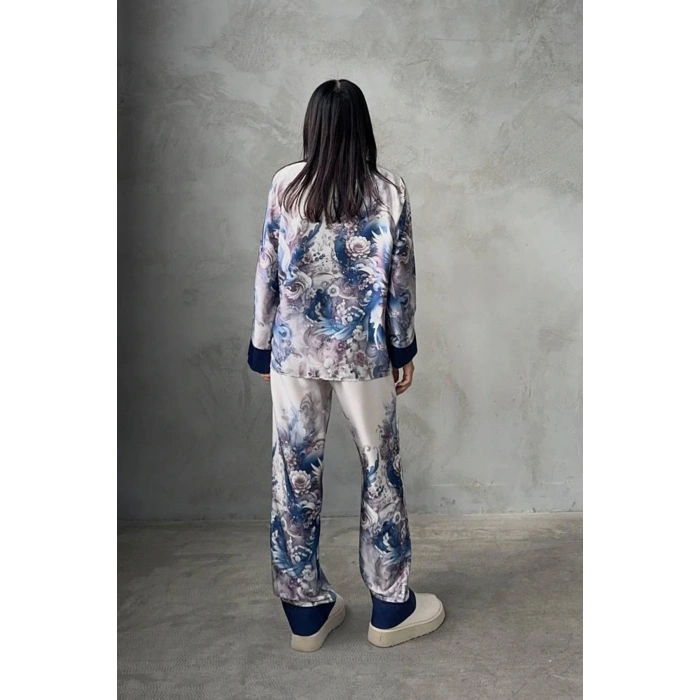 GİZOTTİ D ACQUA SATEN ÜÇLÜ PİJAMA TAKIMI