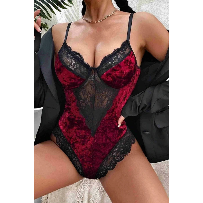 Kadife Body Gecelik Babydoll Çok Renkli