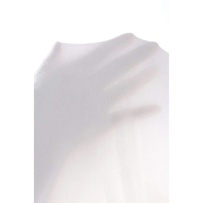 Kadın Beyaz Tek Omuz Cut Out Detaylı Crop Top Bluz