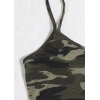 Kadın Kamuflaj Desenli Askılı Crop Top ve Şortlu Gecelik Takım