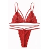 Kadın Kırmızı Dantel Sütyen Külot Takımı