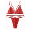 Kadın Kırmızı Dantel Sütyen Külot Takımı