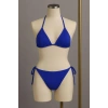 Kadın Mavi Yandan ve Boyundan Bağlamalı Bikini Mayo Takımı
