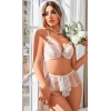 Kadın Seksi Beyaz Dantel Fantezi Kostümü 2123