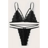Kadın Siyah Dantel Sütyen Külot Takımı