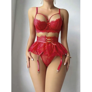 Kadın Kırmızı Etekli Fantezi Kostüm 2018