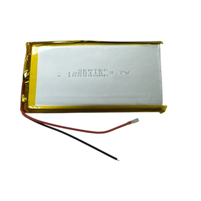 1260110 3.7v 10.000mah Li-polymer Pil (devreli/1.5a)