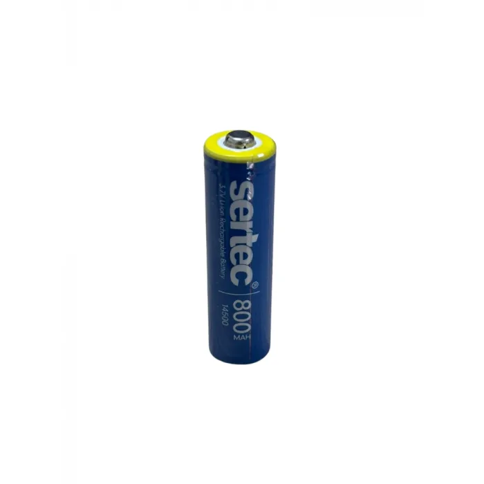 3.7v Li-ion 14500 Aa - 800 Mah 1c Şarjlı Pil (başlı)